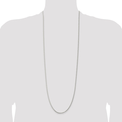 Sterling Silver Rhodium-plated 1.75mm Round Spiga Chain