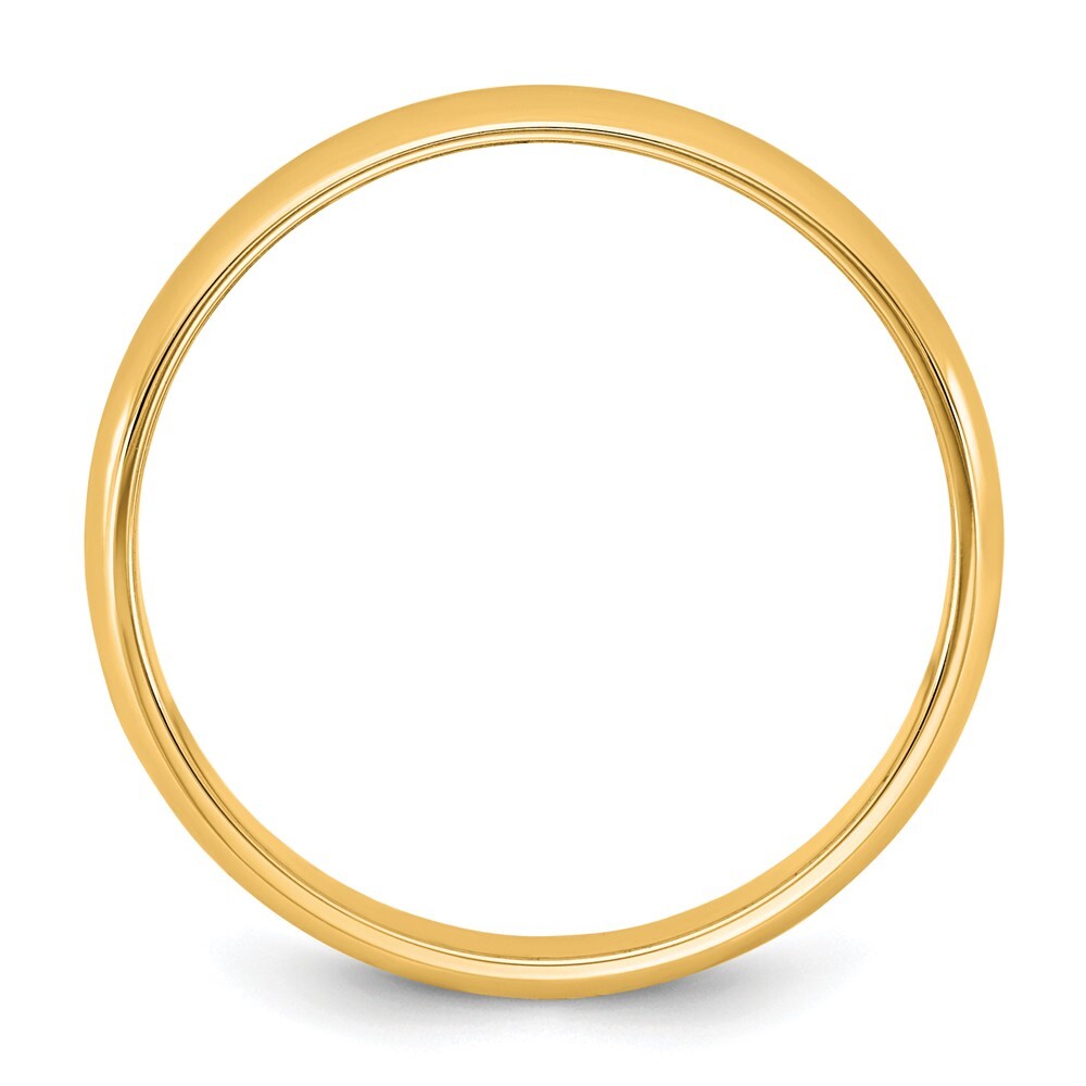 14K Yellow Gold 3.5mm LTW Half Round Band Size 7