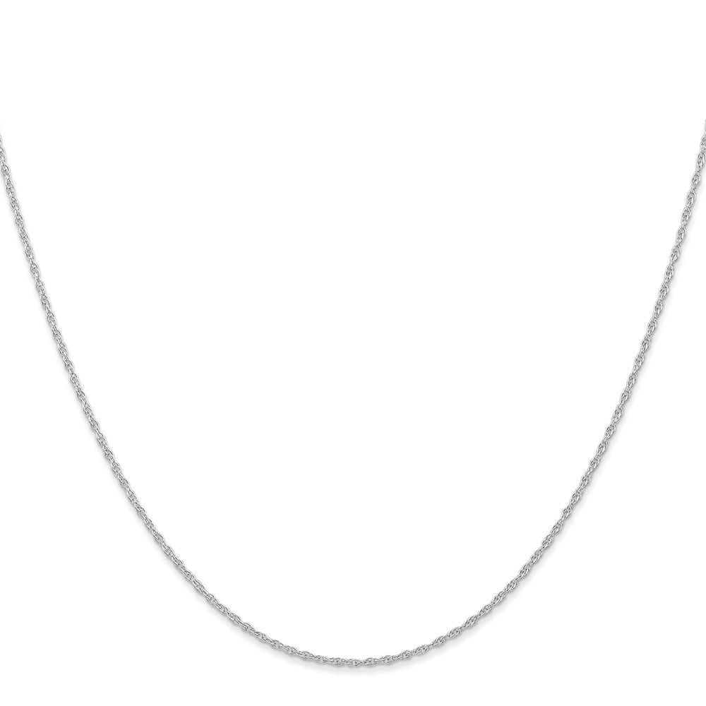 14K White Gold 14" Carded .95mm Cable Rope Chain Necklace