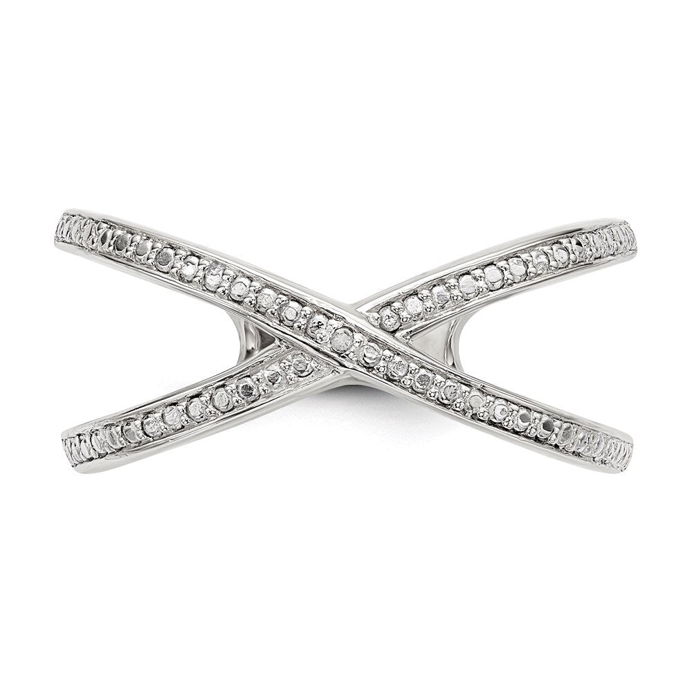 Sterling Silver Diamond Accent Ring Size 7