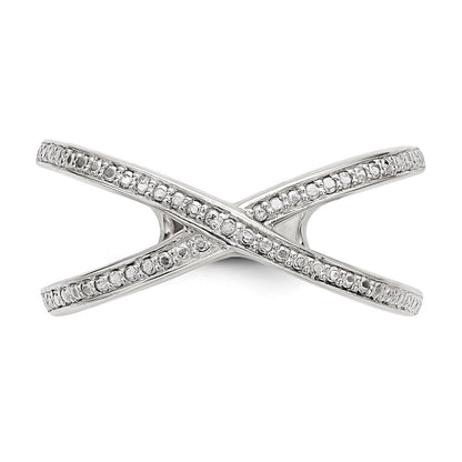 Sterling Silver Diamond Accent Ring Size 7