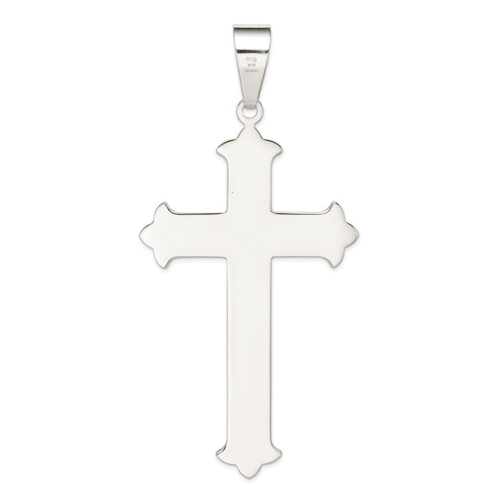Sterling Silver Polished Cross Pendant Holiday Gift for Women