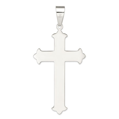 Sterling Silver Polished Cross Pendant Holiday Gift for Women