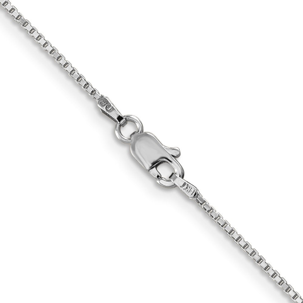 14K White Gold 16 inch 1mm Box Chain Necklace