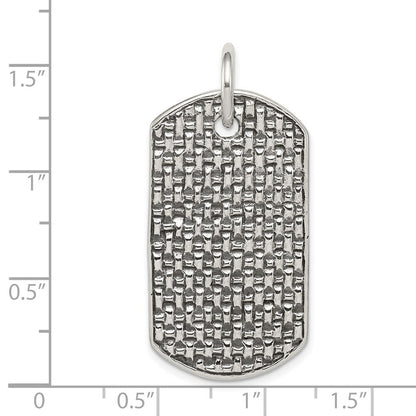 Sterling Silver Dog Tag Pendant Holiday Gift for Women