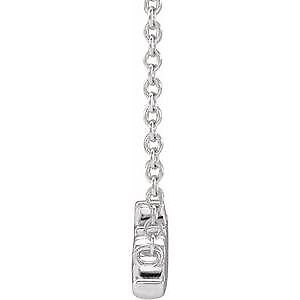 14k White Gold Sister 18" Necklace Gift for Women