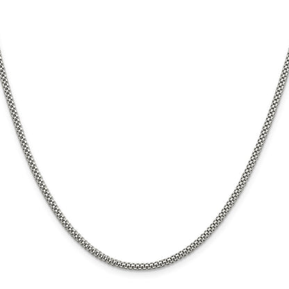 Sterling Silver 2.4mm Corona Chain Necklace