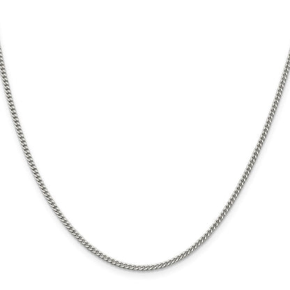 Sterling Silver 2mm Curb Chain Necklace