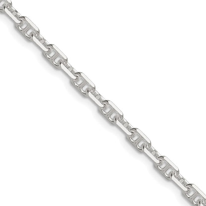 Sterling Silver Polished and Diamond-Cut 3.75mm Mariner Link Chain Necklace