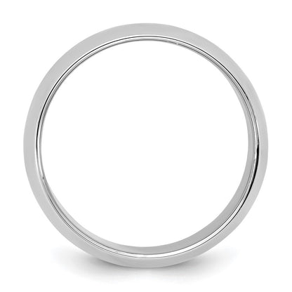 14k White Gold 4.5mm Half Round Band Size 7
