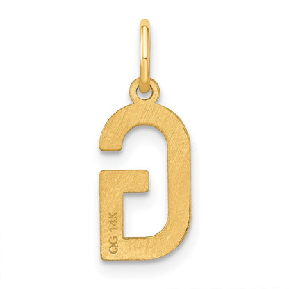 14k Yellow Gold Letter G Initial Pendant for Women