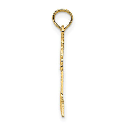 14k Yellow Gold FLORIDA Palm Tree Charm Pendant for Women