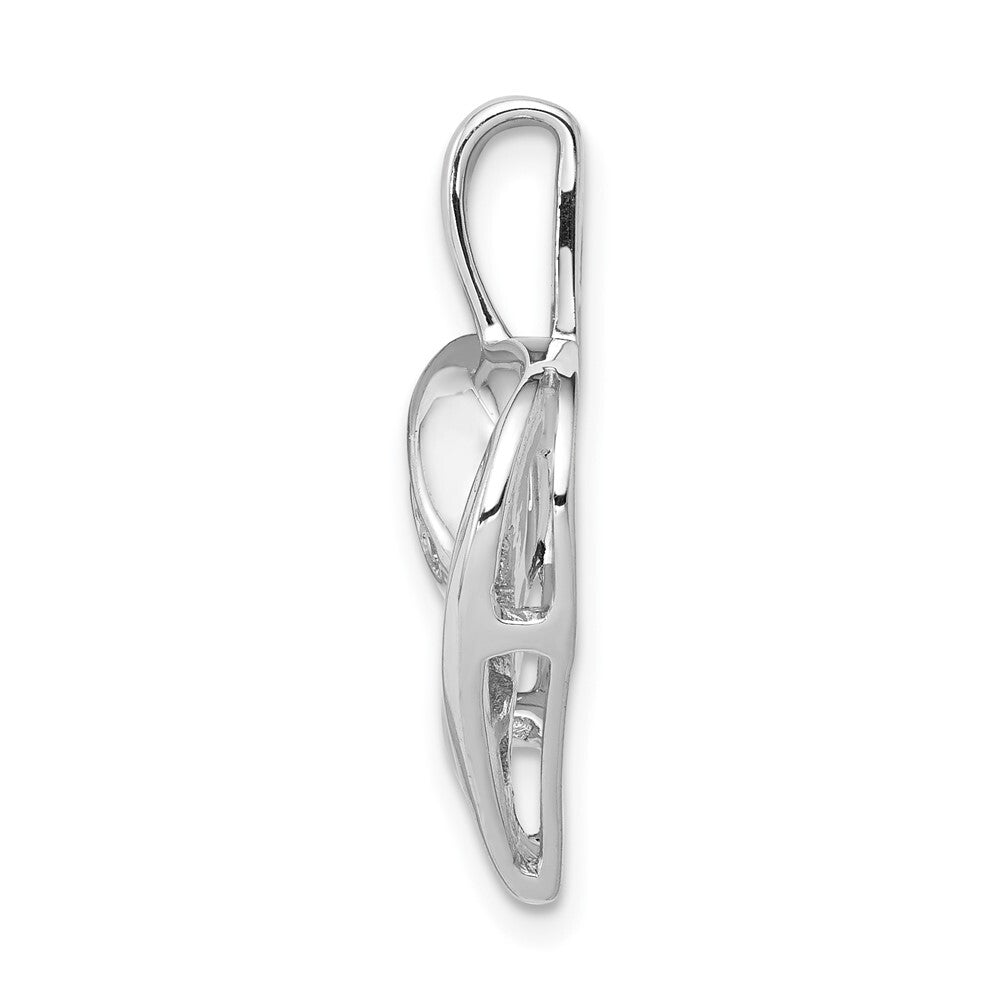 14k White Gold 1/8ct. Diamond Heart Pendant for Women