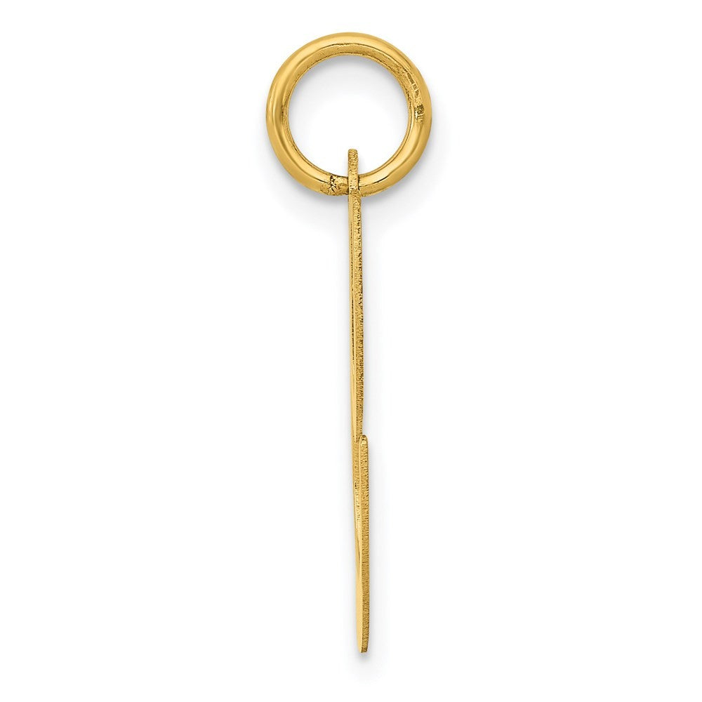 14k Yellow Gold Large Fancy Script Letter C Initial Charm