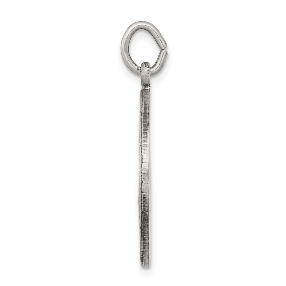 Sterling Silver Antiqued First Holy Communion Medal Pendant