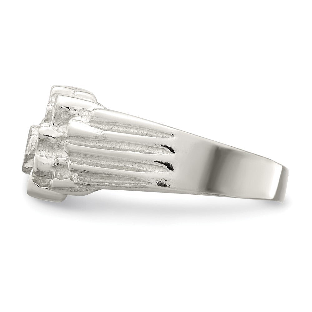Sterling Silver Men's Nugget Ring Size 10