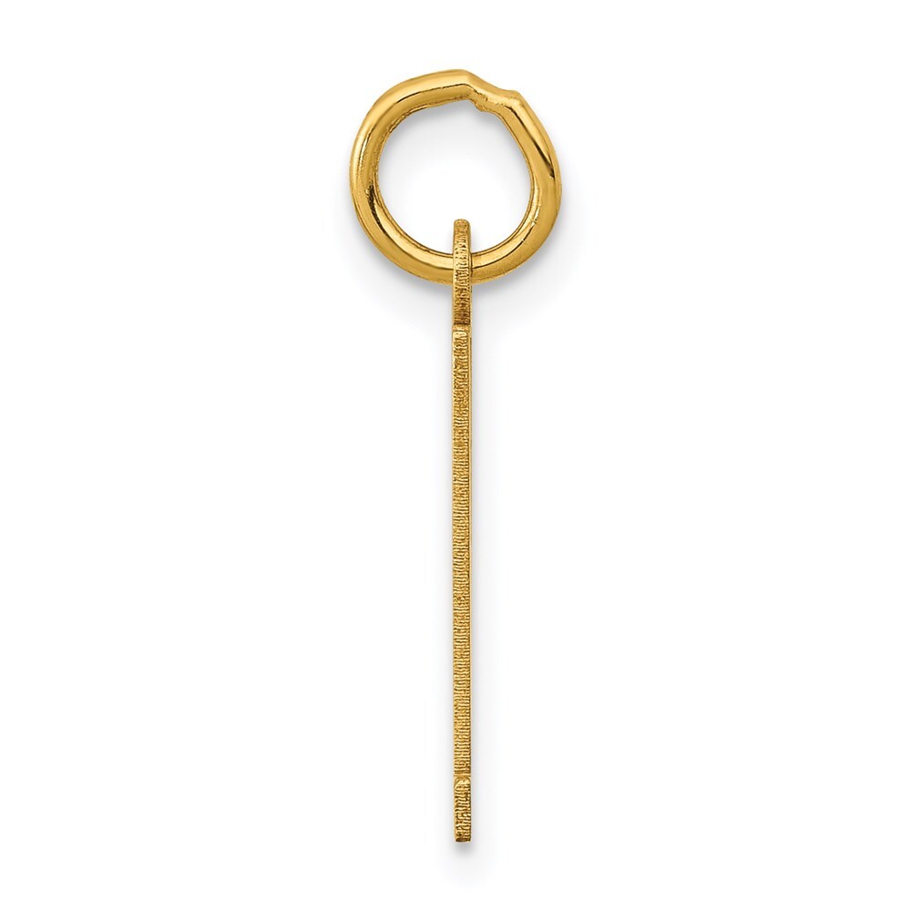 14k Yellow Gold Small Elongated Number 61 Charm Pendant for Women