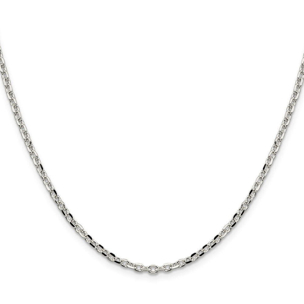 Sterling Silver 2.75mm Diamond-cut Forzantina Cable Chain