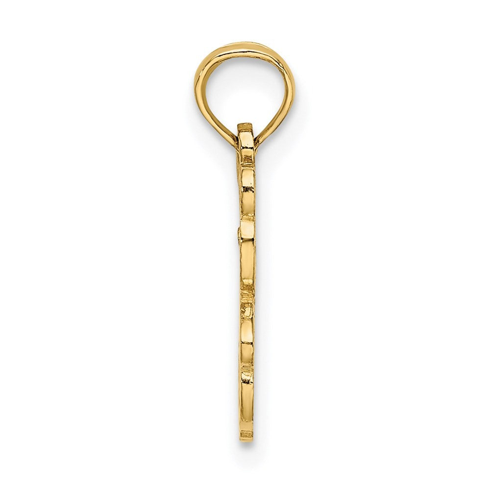 14k Yellow Gold Cut out Teddy Bear Charm