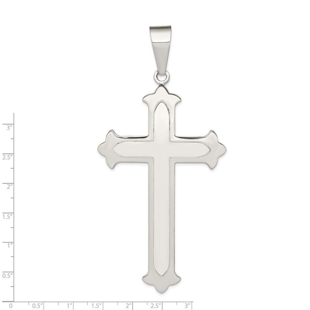 Sterling Silver Polished Cross Pendant Holiday Gift for Women