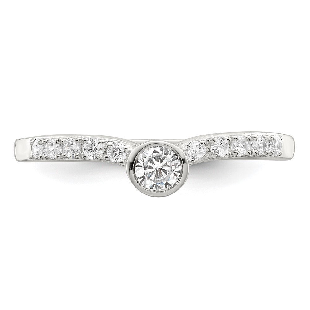 Sterling Silver CZ Ring Size 8