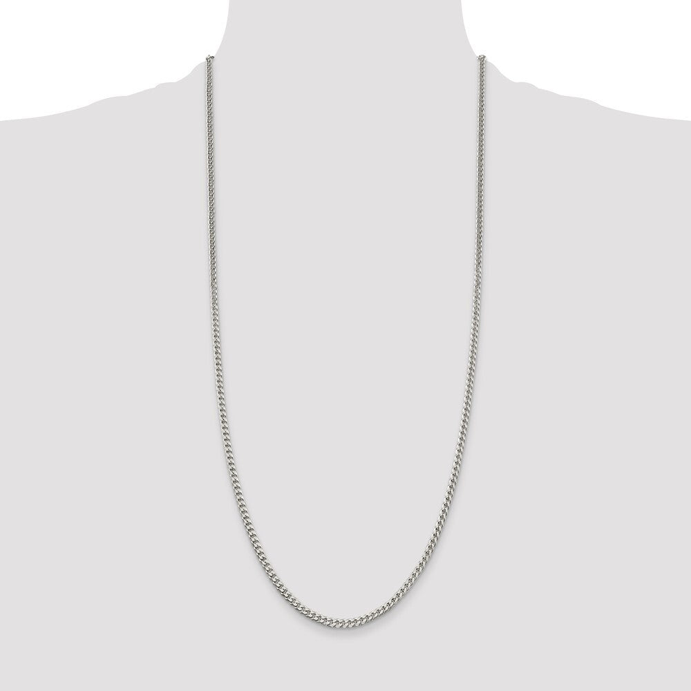 Sterling Silver Polished 3.15mm Curb Chain