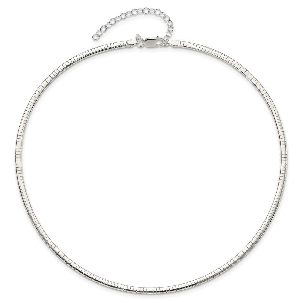 Sterling Silver 3.25mm w/2in. Ext Cubetto Chain Necklace
