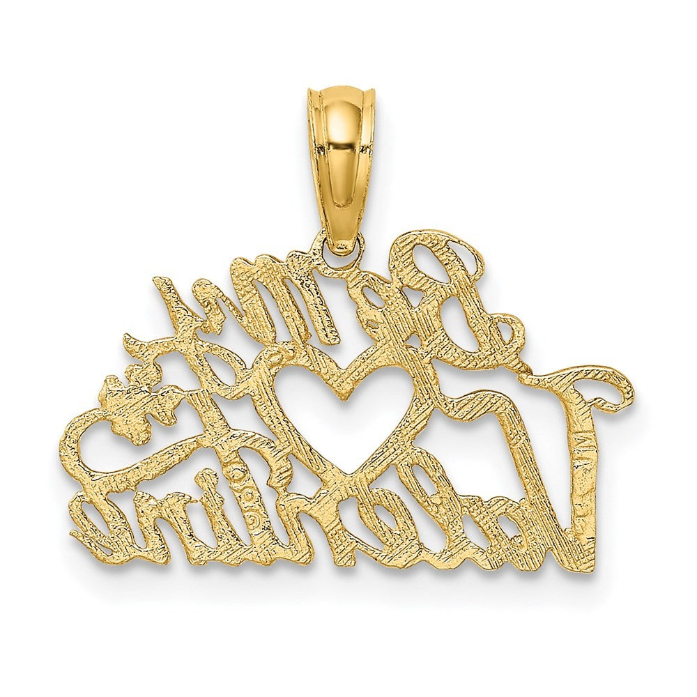 14k Yellow Gold BE MY VALENTINE Charm