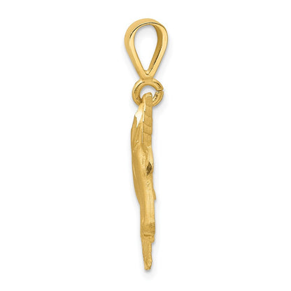 14k Yellow Gold Unicorn Head Charm