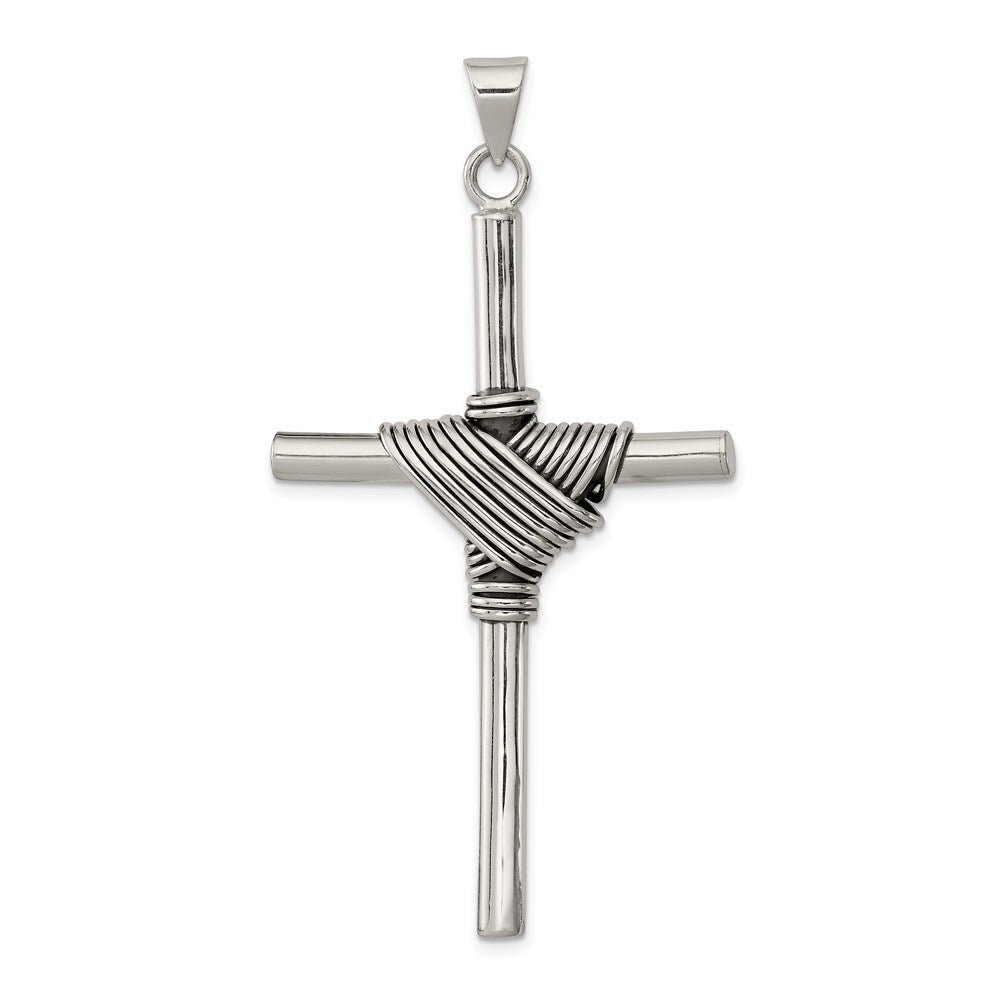 Sterling Silver Antiqued Cross Pendant Holiday Gift for Women