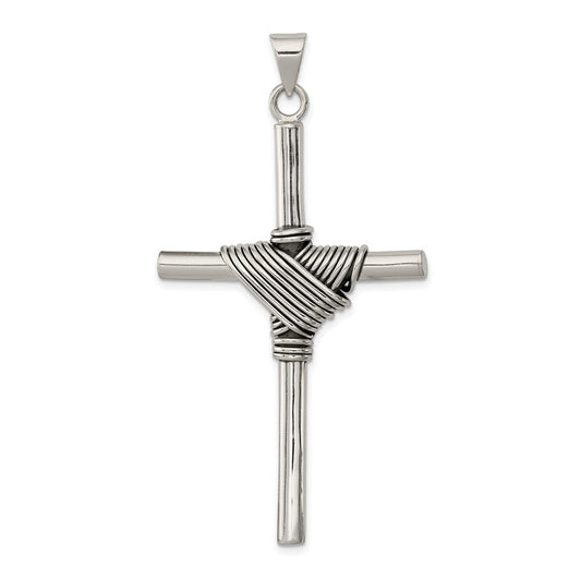 Sterling Silver Antiqued Cross Pendant Holiday Gift for Women