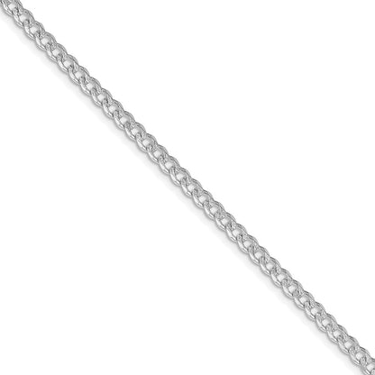 Sterling Silver Rhodium-plated 3.8mm Curb Chain Necklace