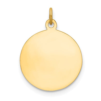 14k Yellow Gold Saint Roch Medal Charm Pendant for Women