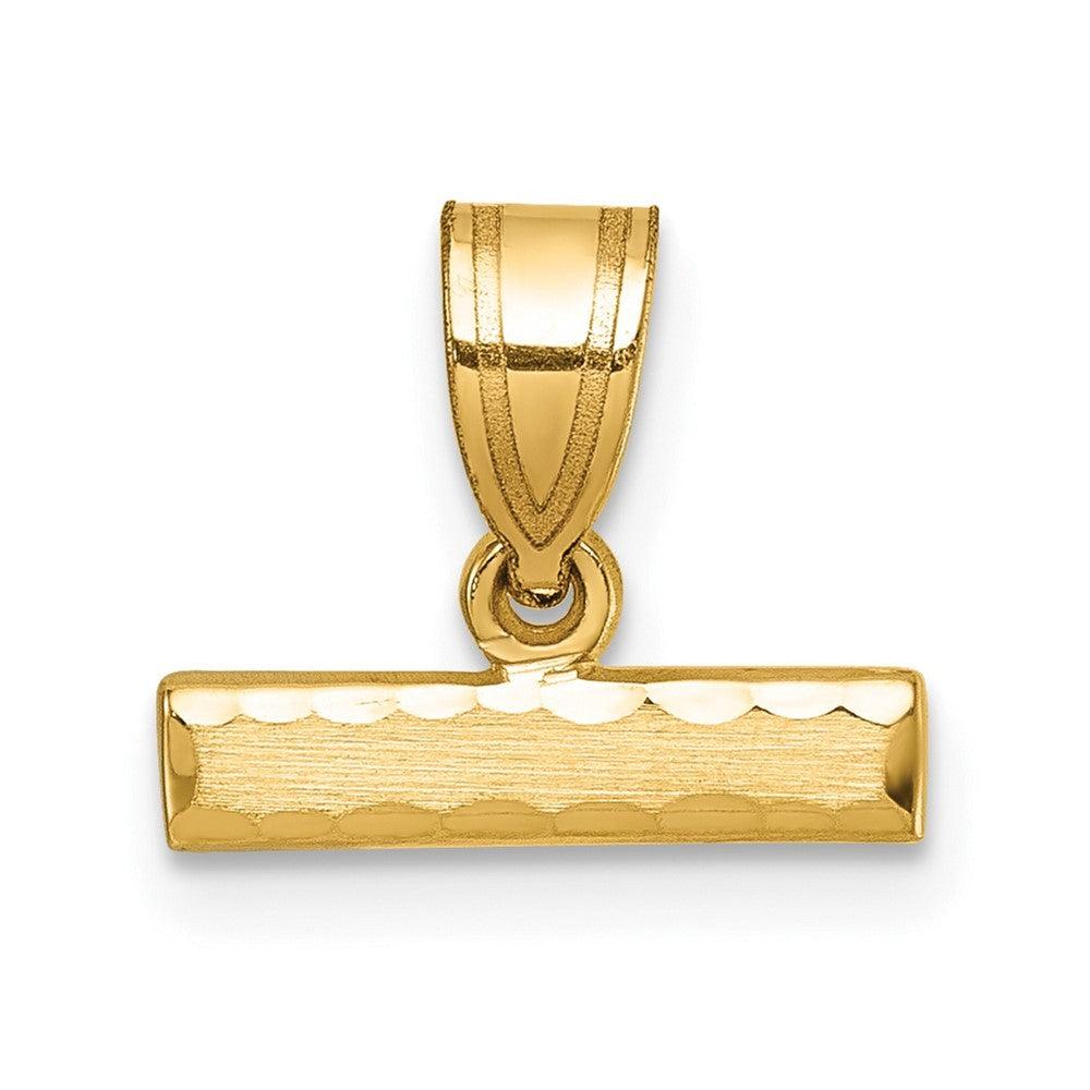 14k Yellow Gold Medium Diamond-cut Top Charm