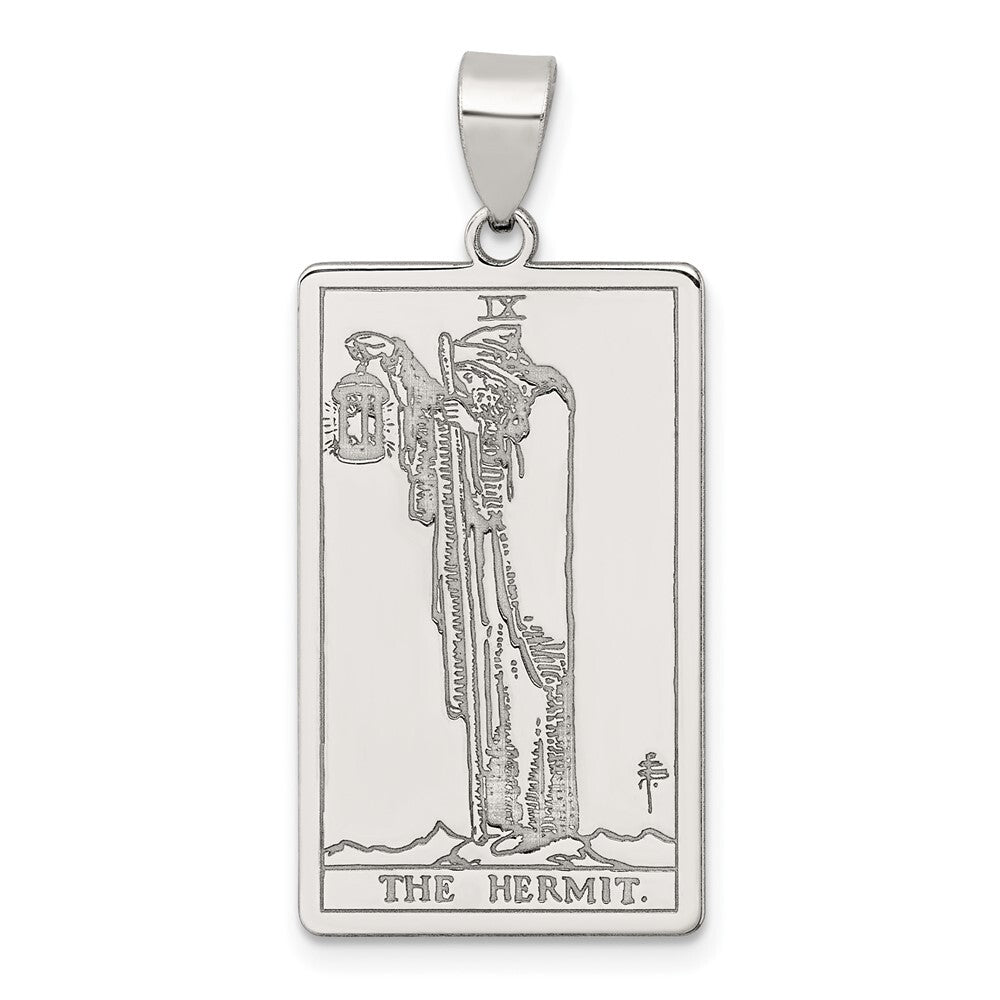 Sterling Silver The Hermit Tarot Card Pendant