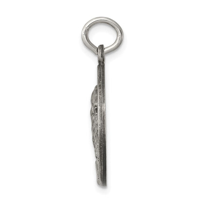 Sterling Silver Saint Jude Thaddeus Antiqued Medal Pendant