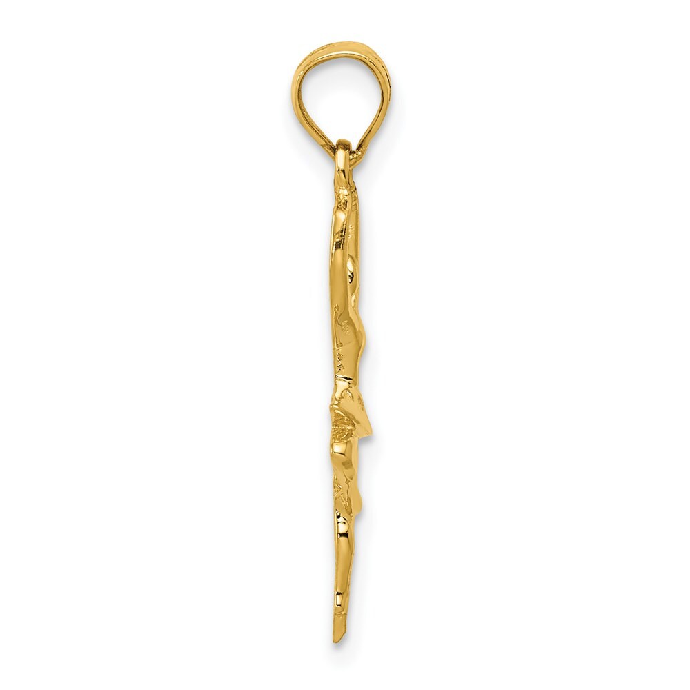 14k Yellow Gold Polished Small Ballerina Pendant