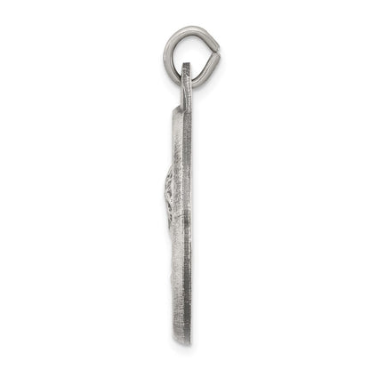 Sterling Silver Antiqued Jesus Medal