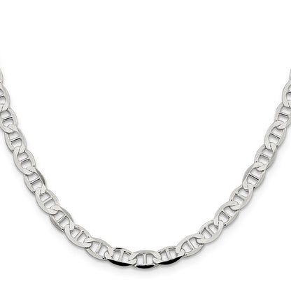 Sterling Silver 5.7mm Flat Anchor Chain Necklace