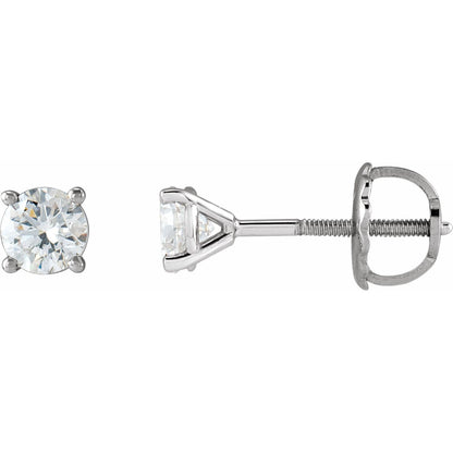 14k White Gold 1/2 CTW Natural Diamond Cocktail-Style Stud Earrings