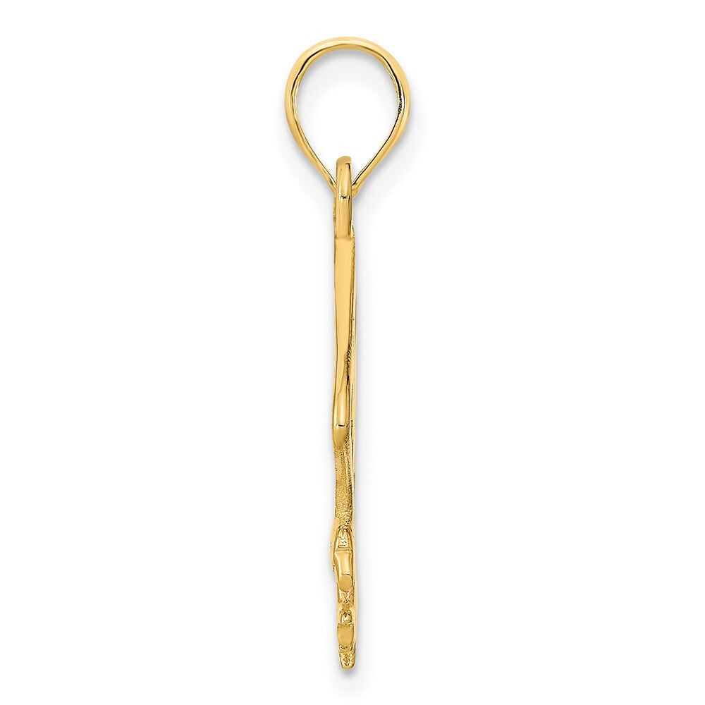 14k Yellow Gold Eagle Pendant for Women