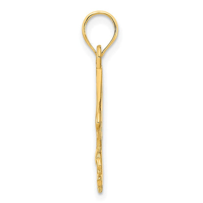14k Yellow Gold Eagle Pendant for Women