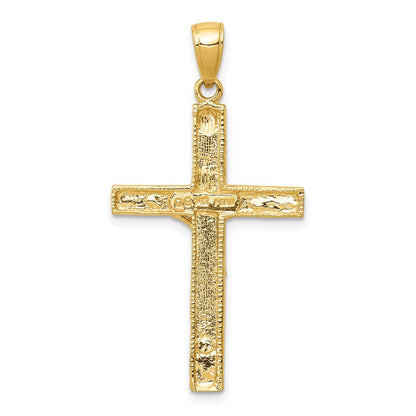 14k Yellow Gold Crucifix Pendant