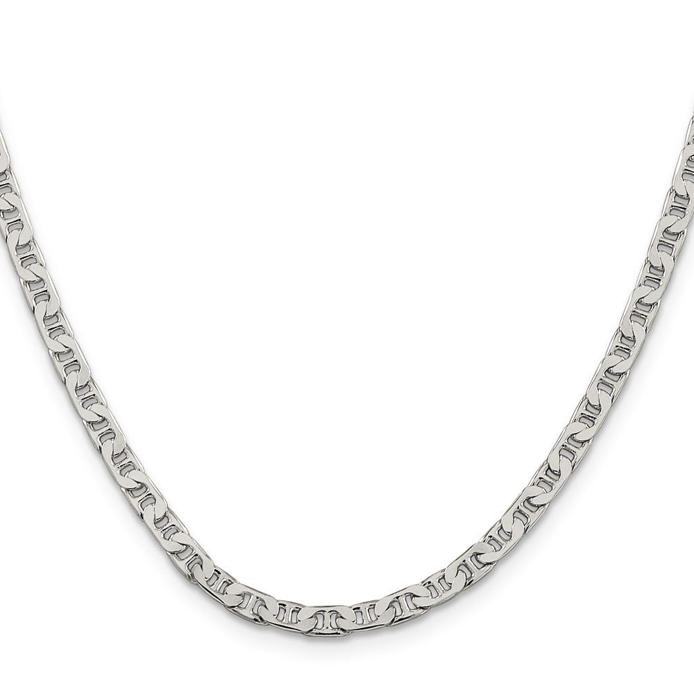 Sterling Silver 3.75mm Flat Anchor Chain Necklace