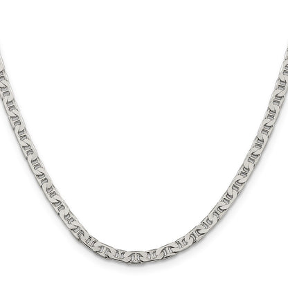 Sterling Silver 3.75mm Flat Anchor Chain Necklace