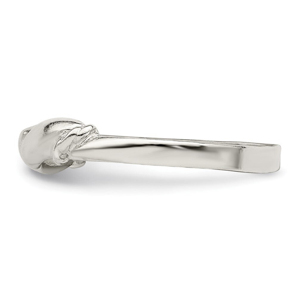 Sterling Silver Swirl Ring Size 7