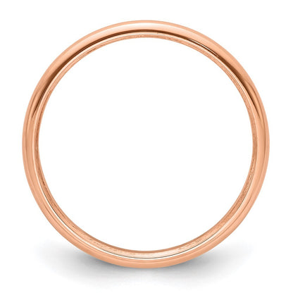 14k Rose Gold 2mm Half-Round Wedding Band Ring Size 6.5