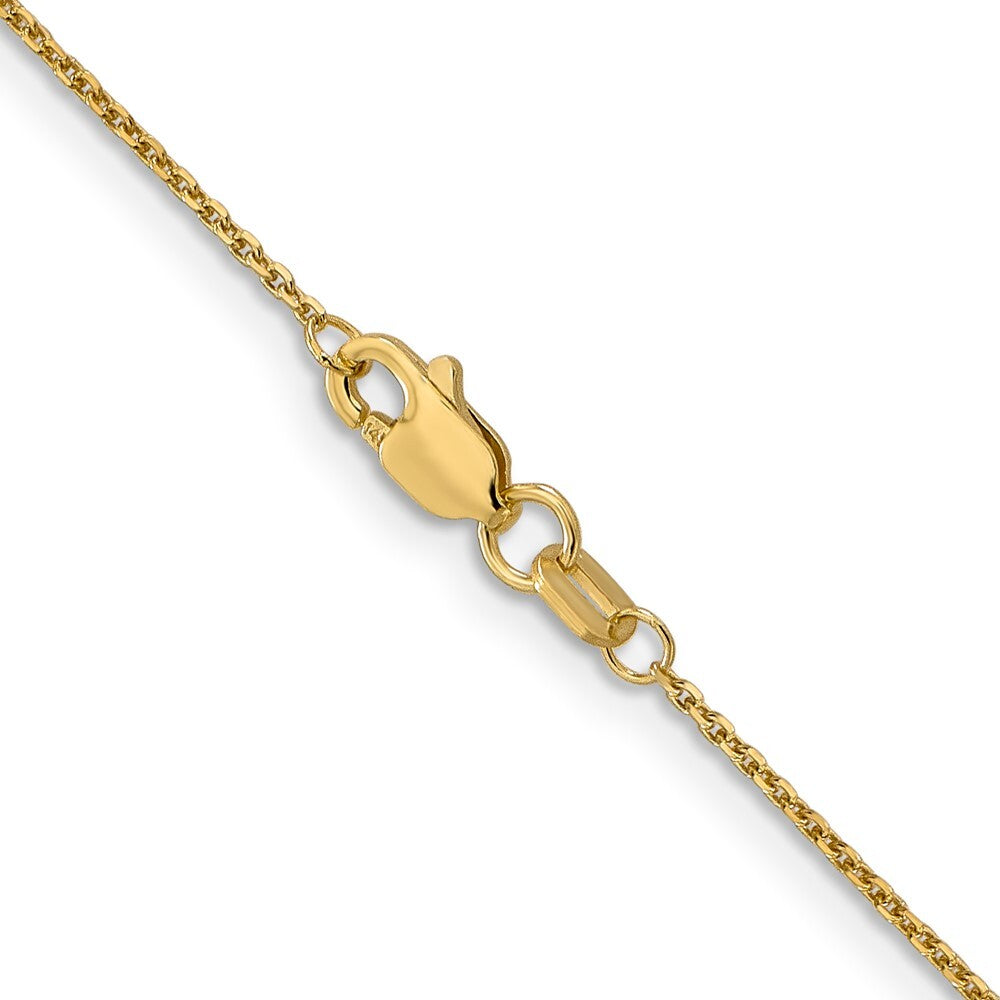 14k Yellow Gold 30 inch .95mm Diamond-cut Cable with Lobster Clasp Chain