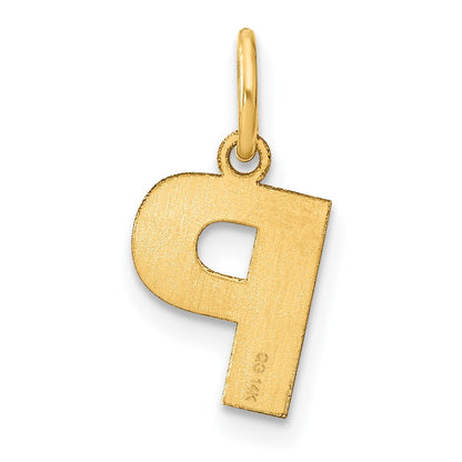 14k Yellow Gold Letter P Initial Pendant for Women