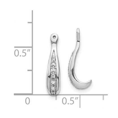 14k White Gold Diamond Earring Jackets